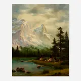 Heinie Hartwig, Spirit Island, Canada, oil on board