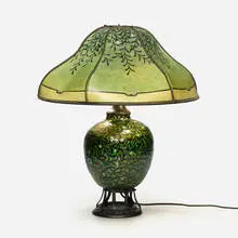 Max Laeuger, Table lamp base with stylized mistletoe