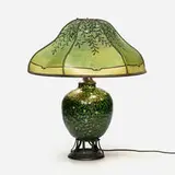 Max Laeuger, Table lamp base with stylized mistletoe