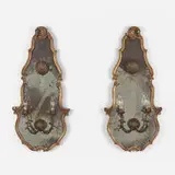 Maison Jansen, Rococo style two-light sconces, pair