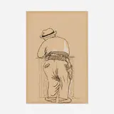 Ben Shahn, Man with Gun in Holster