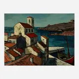 Charles Levier, Port sur la Costa Brava, 1961, oil on canvas