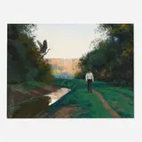 Alexander Farnham, Canal Towards Evening, oil on canvas