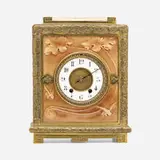Mantel clock by J. & J.G. Low Art Tile Works, sold Feb 2024