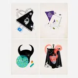 Erté, Four works from the Zodiac suite