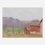 William Langson Lathrop, Mattison Farm, Solebury, Pennsylvania (double-sided), 1900-1910, oil on board