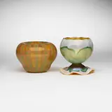 Early 20th Century, Vases, set of two, hand-blown glass