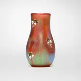 Loetz, Medici vase with applied enameling (Gre 2/484), c. 1902, hand-blown glass with applied enameling