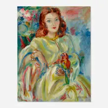 Wilhelm Kaufmann, Portrait of a Young Woman, oil on board