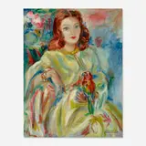 Wilhelm Kaufmann, Portrait of a Young Woman, oil on board