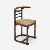 Josef Hoffmann, Fledermaus chair, model 728 variant, beech, lacquered wood, upholstery