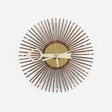 Popsicle wall clock, model 2257 by George Nelson & Associates, 1957, walnut, brass, enameled aluminum, sold Feb 2015
