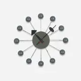 Ball wall clock, model 4755 by George Nelson & Associates, 1949, lacquered wood, enameled brass, enameled steel, enameled aluminum, sold Feb 2015
