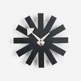 Asterisk wall clock, model 2213 by George Nelson & Associates, c. 1953, brass, enameled aluminum, birch, sold Feb 2015