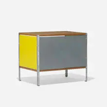 ESU 100-C by Charles and Ray Eames, 1950, birch plywood, lacquered masonite, laminate over plywood, zinc-plated steel, rubber, sold Feb 2015