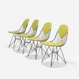 Charles and Ray Eames, DKRs, set of four, 1951, enameled steel, vinyl, plastic