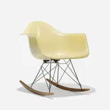 RAR by Charles and Ray Eames, 1950, molded fiberglass with rope edge, birch, zinc-plated steel, sold Feb 2015