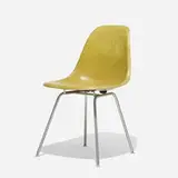 DSX by Charles and Ray Eames, 1950, molded fiberglass, zinc-plated steel, rubber, plastic, sold Feb 2015