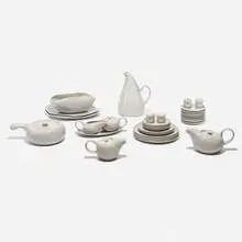 American Modern ceramic collection by Russel Wright, 1939, glazed stoneware, sold Feb 2015