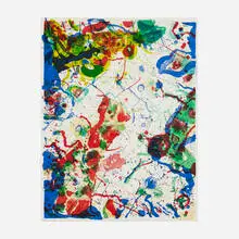 Untitled by Sam Francis, c. 1975, lithograph on paper, sold Sep 2014