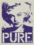 Pure Evil, Untitled, Pure Evil (b.1968) 'CAR BOOT MARILYN' Screenprint in purple