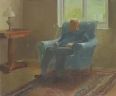 Untitled by Fred Dubery, oil on board 29.1 x 33.7cm, sold Oct 2019