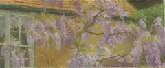 Untitled by Fred Dubery, unframed; THE OPEN DOOR Oil on linen laid on board 40.9 x 30.3cm, sold Oct 2019