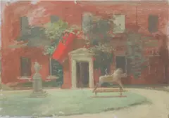 Untitled by Fred Dubery, Fred Dubery (1926-2011) THE ROCKING HORSE Oil on board 27 x 35.5cm, sold Oct 2019