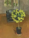Fred Dubery, Untitled, Fred Dubery (1926-2011) YELLOW AND BLACK Oil on linen laid on to board 45.5 x 35cm