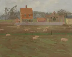 Untitled by Fred Dubery, Fred Dubery (1926-2011) FRENCH FARM Oil on canvas 48 x 58cm, sold Oct 2019