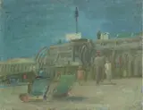 Fred Dubery, Untitled, unframed; THE JETTY Oil on board 30.5 x 45.8cm