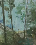 Fred Dubery, Untitled, Fred Dubery (1926-2011) EAST GERMAN LAKE Oil on board 18 x 14.4cm; and six others