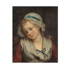 Jean-Baptiste Greuze, Portrait de jeune fille, oil on canvas