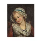 Jean-Baptiste Greuze, Portrait de jeune fille, oil on canvas