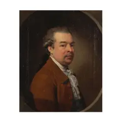 Hugh Douglas Hamilton, Portrait de Christopher Norton, oil on canvas, unlined, within a painted oval