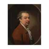 Hugh Douglas Hamilton, Portrait de Christopher Norton, oil on canvas, unlined, within a painted oval