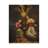 Ecole siennoise, L'Annonciation, oil on canvas