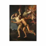 Ecole florentine, Adam et Ève chassés de l'Éden, oil on canvas