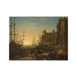 dit Claude Lorrain Claude Gelée, Port de mer avec Villa Médicis, oil on canvas, unlined
