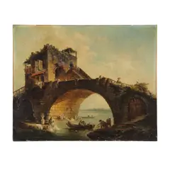 Atelier de Hubert Robert, Le vieux Pont Solario, oil on canvas