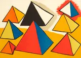 Alexander Calder, One Plate, from La Mémoire Eléméntaire, 1976, Lithograph in colors on wove paper