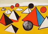 Alexander Calder, One plate, from La Mémoire Eléméntaire, 1976, Lithograph in colors on Arches paper