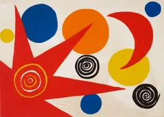 Alexander Calder, One Plate, from La Mémoire Eléméntaire, 1976, Lithograph in colors on Arches paper