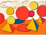 Alexander Calder, One Plate, from La Mémoire Eléméntaire, 1976, Lithograph in colors on Arches paper