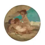 Spanish School, Sleeping putti, oil on canvas