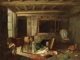 Charles Hunt, Intruders, oil on canvas