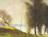 Lesser Ury, Der Morgen (Gardasee), Um 1900, Öl auf Leinwand