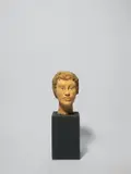 Stephan Balkenhol, Tête de femme, 1999, Wawa-Holz, farbig gefasst