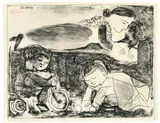 Les jeux et la lecture by Pablo Picasso, 1953, Lithographie auf Velin, sold Nov 2011