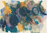 Ernst Wilhelm Nay, Ohne Titel, 1959, Aquarell auf genarbtem Velin